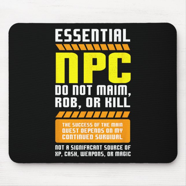 Funny Essential Npc Gamer And Gaming Non Player Ch Musmatta (Framsidan)