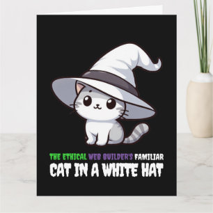 Funny etisk Webben Builder's Familiar White Hat Ca Kort