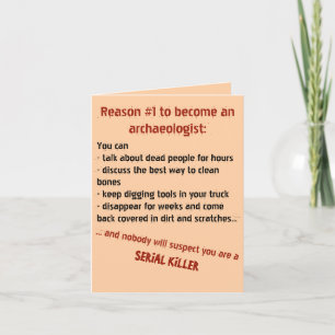 Funny Evil Archeolog Motivation Light Kort