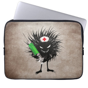 Funny Evil Character Nurse Syringe Gothic Laptop Fodral