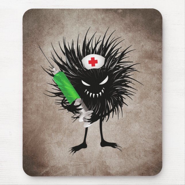 Funny Evil Character Nurse Syringe Gothic Musmatta (Framsidan)