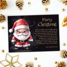 Funny Evil Naughty Santa Wicked God jul
