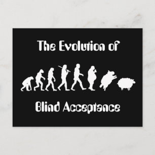 Funny Evolution of Man Parody Vykort
