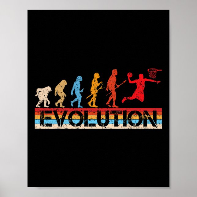 Funny Evolution Sketll Players Sketll Fans Retro  Poster (Framsidan)