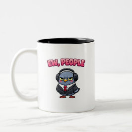 Funny Ew People Pigeon Office Coffee Mug Två-Tonad Mugg
