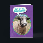 Funny Ewe Old Sheep Shot Birthday Kort<br><div class="desc">När ett får säger: "Vi är gamla. Baaa haha!" kan betraktas som ett "fårskott",  men Ewe kan bara skratta. Särskilt när det är för nån annans födelsedag. De enda "ramupptäckterna" är att de kommer att få bakslag på din födelsedag. :</div>