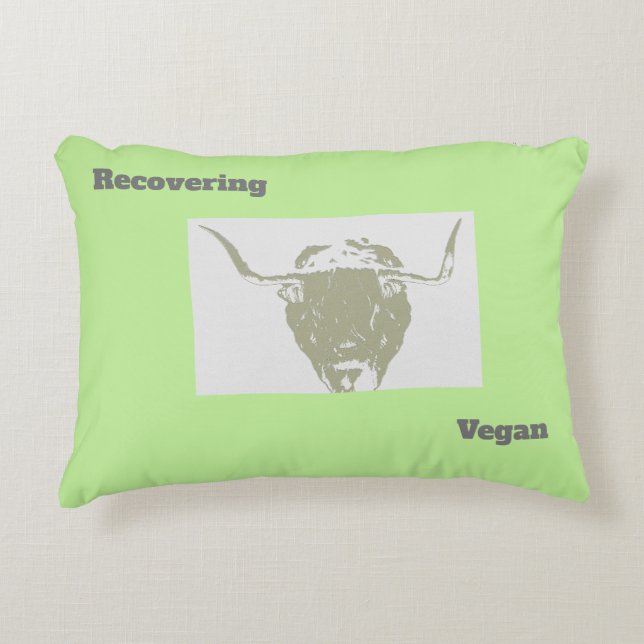 Funny Ex-vegan accent Pillow Prydnadskudde (Framsidan)