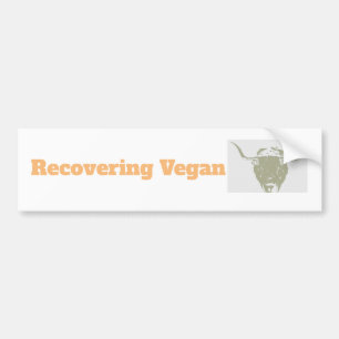 Funny Ex-vegan Bumper Sticker Bildekal