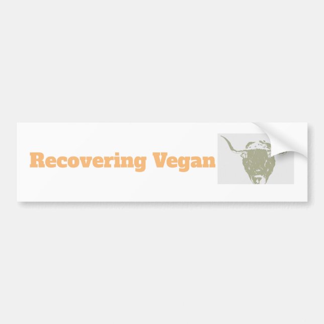 Funny Ex-vegan Bumper Sticker Bildekal (Framsidan)