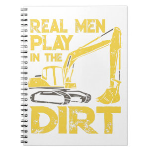 Funny Excavator Construction Anteckningsbok