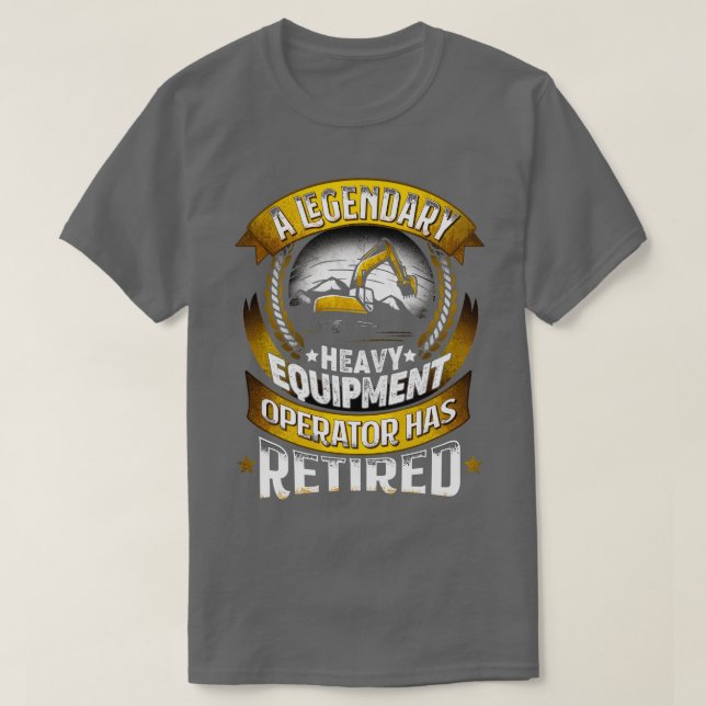 Funny Excavator Heavy Maskiner operator 12 T Shirt (Design framsida)