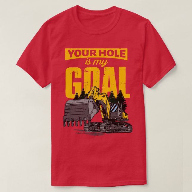 Funny Excavator Heavy Maskiner operator 13 T Shirt (Design framsida)