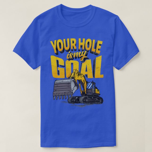Funny Excavator Heavy Maskiner operator 1 T Shirt (Design framsida)