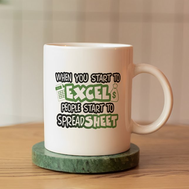 Funny Excel- och kalkylbladsredovisning Kaffemugg (Skapare uppladdad)