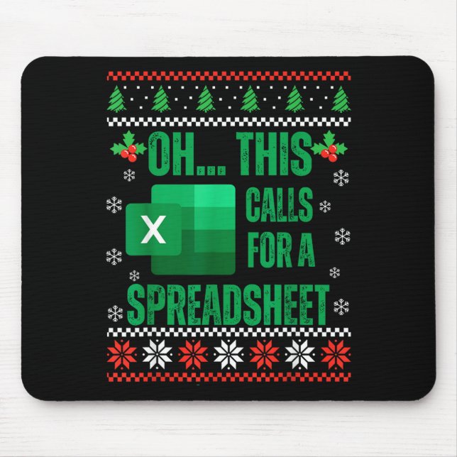 Funny Excel Spreadsheets Christmas Sweater Lover A Musmatta (Framsidan)