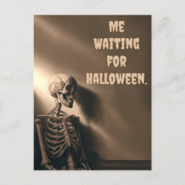 Funny Excis för Halloween Skeleton Anpassningsbar Helg Vykort