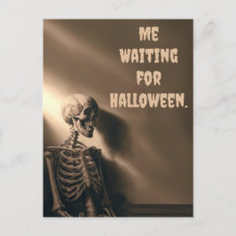 Funny Excis för Halloween Skeleton Anpassningsbar Helg Vykort