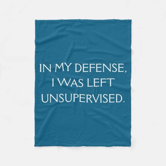 Funny Excuse Quote On The Back  Fleecefilt (Framsidan)