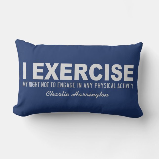 Funny Exercise-användarnamn & färg dekorativ kudde (Framsida)