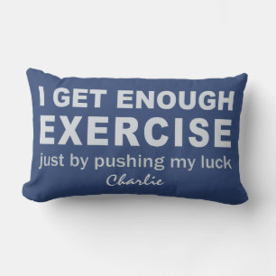 Funny Exercise-användarnamn & färg dekorativ kudde