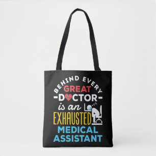 Funny Exhausted Medical Assistant CMA MORSA Tygkasse