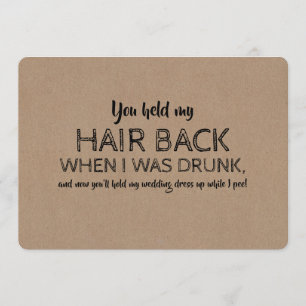 Funny Experience Bridesmaid Maid of honor Frieri Inbjudningar