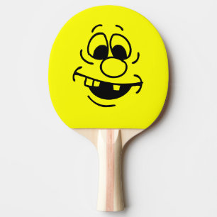Funny Expression Gult Ansikte Pingisracket
