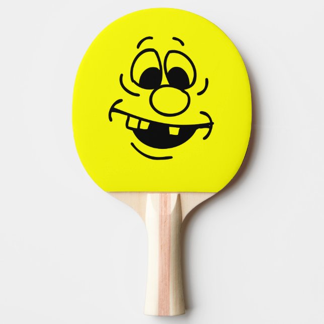 Funny Expression Gult Ansikte Pingisracket (Framsidan)