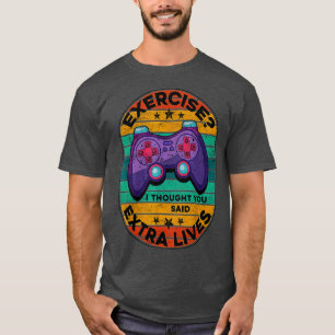 Funny Extra Lives Video Game Controller Retro Boy T Shirt