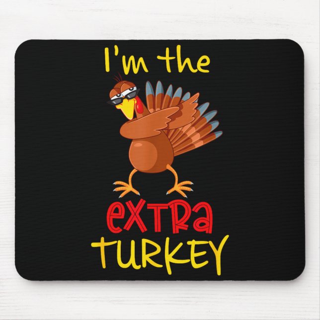 Funny Extra Turkey Matching Family Group Thanksgiv Musmatta (Framsidan)
