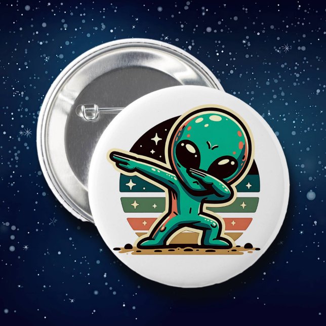 Funny Extraterrestrial Alien Dabbing Knapp (Skapare uppladdad)