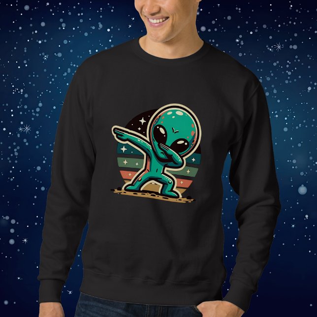 Funny Extraterrestrial Alien Dabbing Lång Ärmad Tröja (Skapare uppladdad)