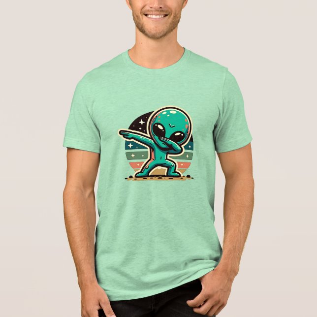 Funny Extraterrestrial Alien Dabbing T Shirt (Framsida)