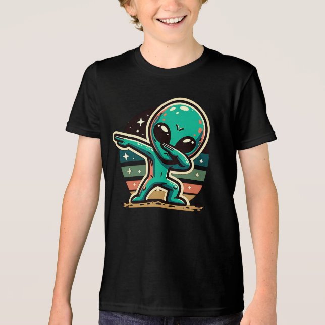 Funny Extraterrestrial Alien Dabbing T Shirt (Framsida)