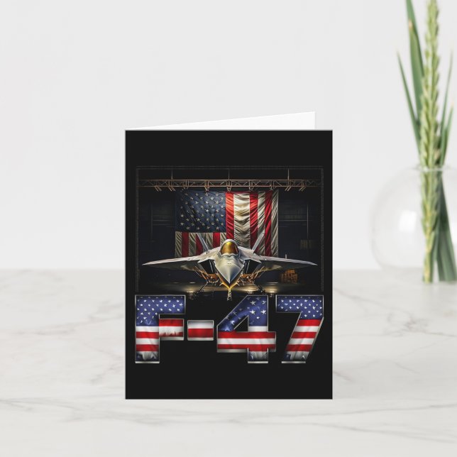 Funny F47 Fighter Jet Trump Kort (Framsida)