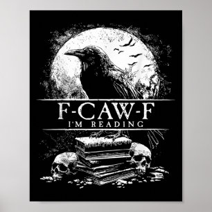 Funny F-caw-f Bokar Döskallars gotiic Poster
