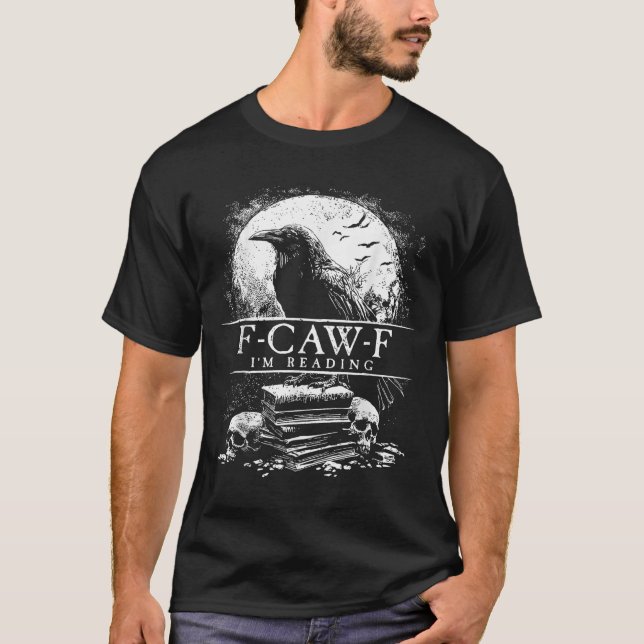 Funny F-caw-f Bokar Döskallars gotiic T Shirt (Framsida)