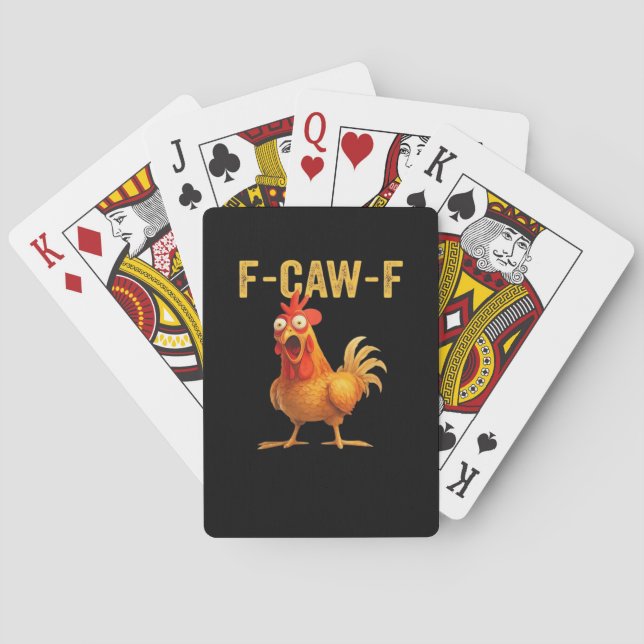 Funny F-Caw-F Chicken Creative Casual Casinokort (Baksidan)