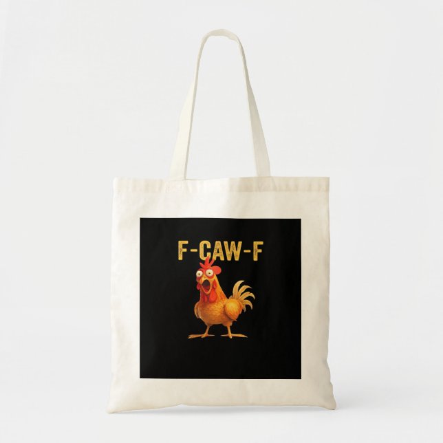 Funny F Caw F Chicken Creative Casual Design Tygkasse (Framsidan)