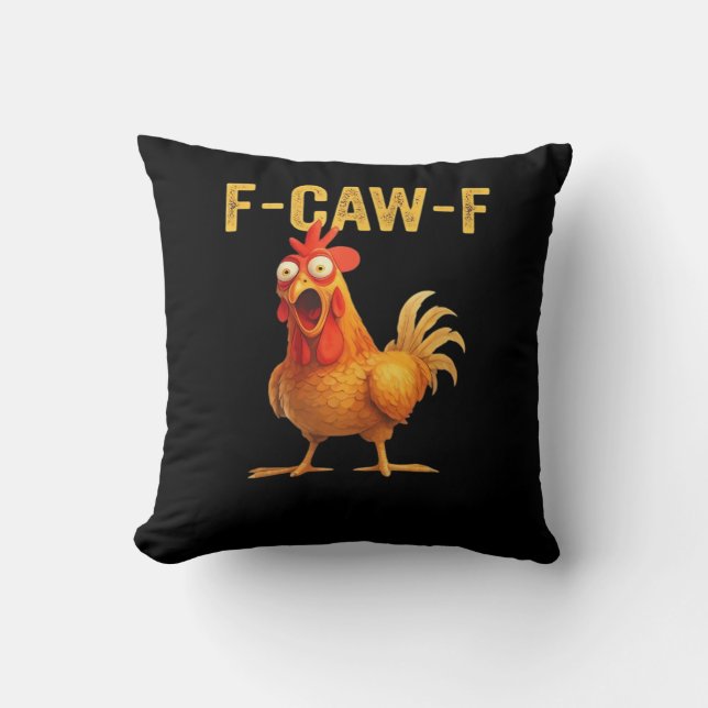Funny F-Caw-F Chicken Creative Casual Kudde (Framsida)