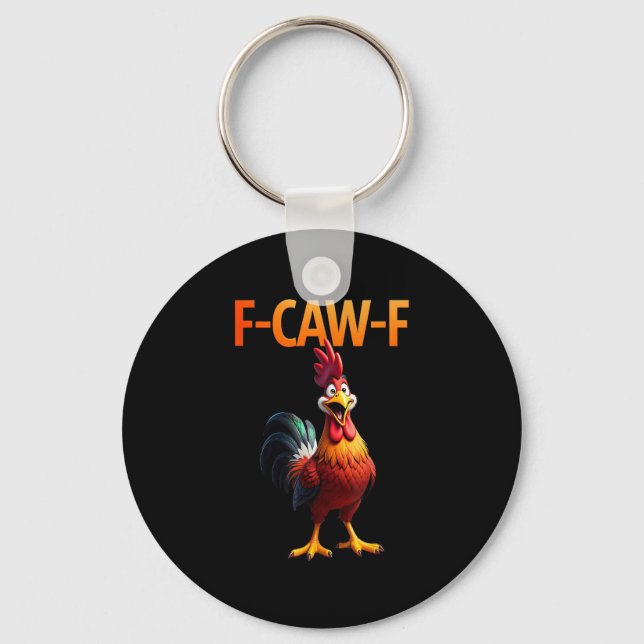 Funny F-Caw-F Chicken F-Caw-F Chicken Gothic Vinta Nyckelring (Framsida)