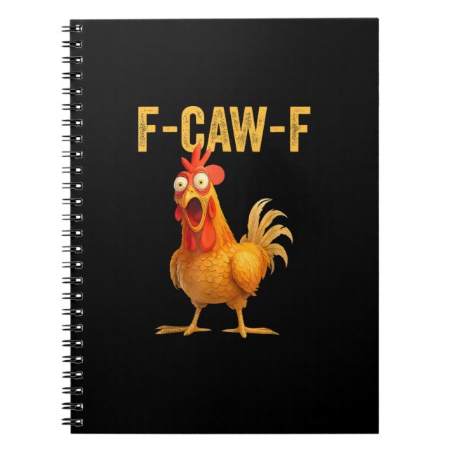 Funny F-Caw-F Chicken F-Caw-F Chicken Minimal Clea Anteckningsbok (Framsidan)