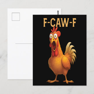 Funny F-Caw-F Chicken FCAWF Chicken 2025 Vykort
