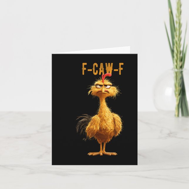 Funny F-caw-f Chicken, Fcawf Chicken Kort (Framsida)