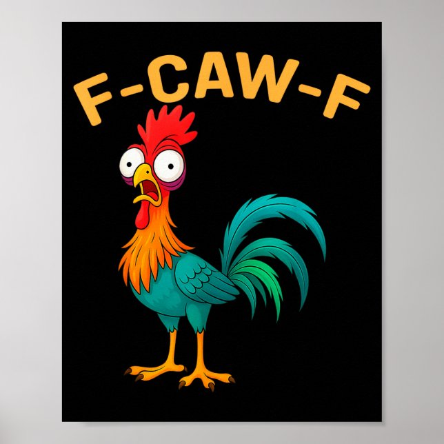 Funny F-caw-f Chicken Fcawf Chicken  Poster (Framsidan)