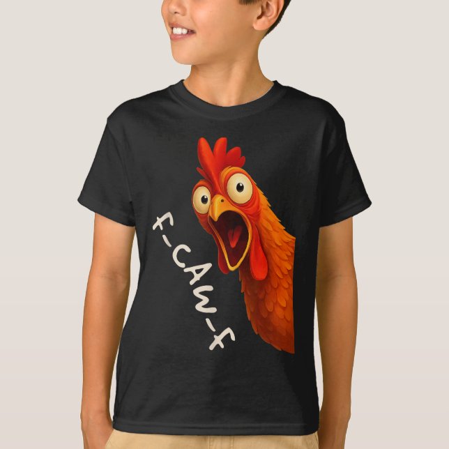 Funny F-caw-f Chicken Fcawf Tupp Halloween Bird T Shirt (Framsida)