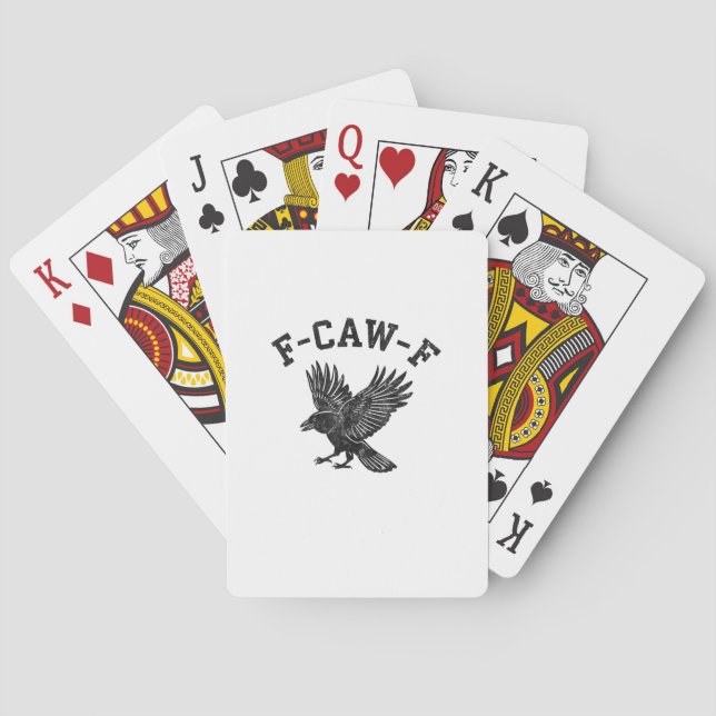 Funny F-Caw-F Crow Aesthetic Style Casinokort (Baksidan)