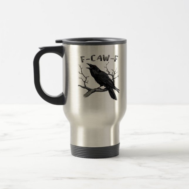 Funny F-Caw-F Gothic Crow Humor Essential Resemugg (Vänster)