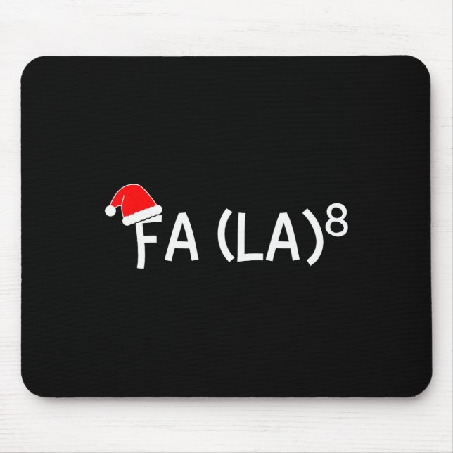 Funny Fa La 8 Christmas Math Teacher Santa Hat Xma Musmatta (Framsidan)