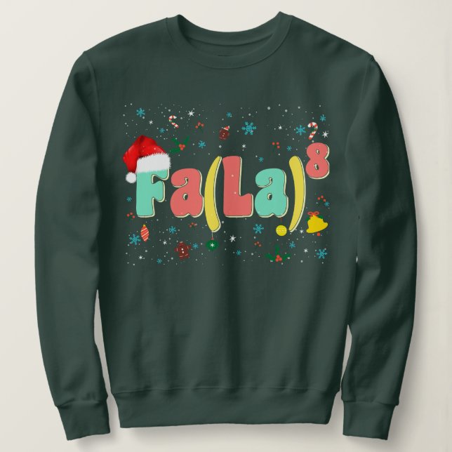 Funny Fa La 8 jul Music Groovy Math Santa Ha T Shirt (Design framsida)
